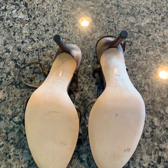 Pelle Moda crystal strap sandals with a 4” heel, size 10M - Picture 2 of 4